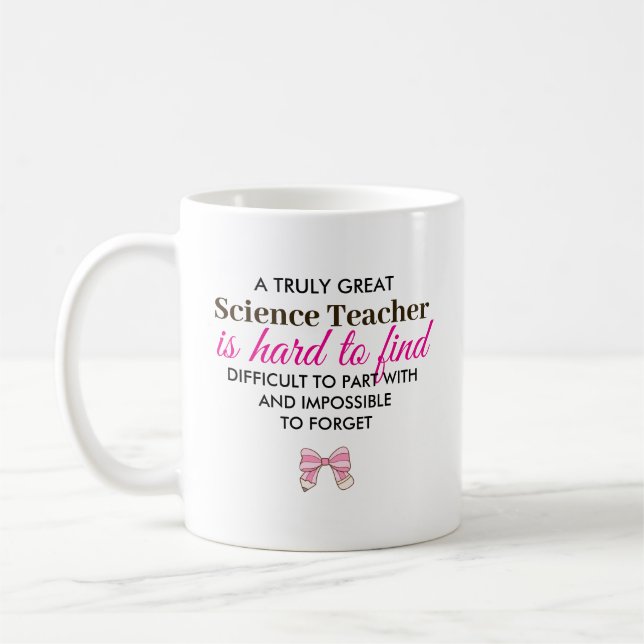 Personalized Science Teacher Appreciation Gift Coffee Mug (Left)