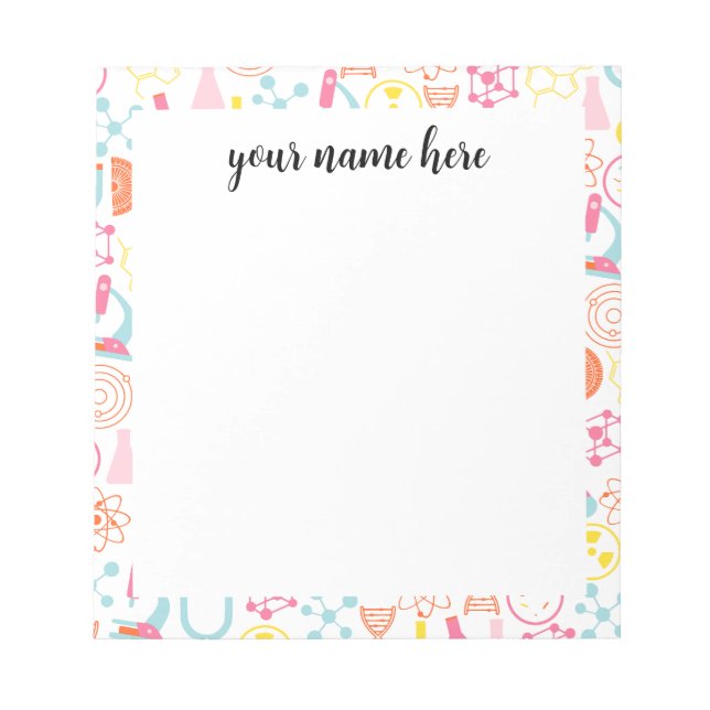 Personalized Science Teacher Notepad (Front)