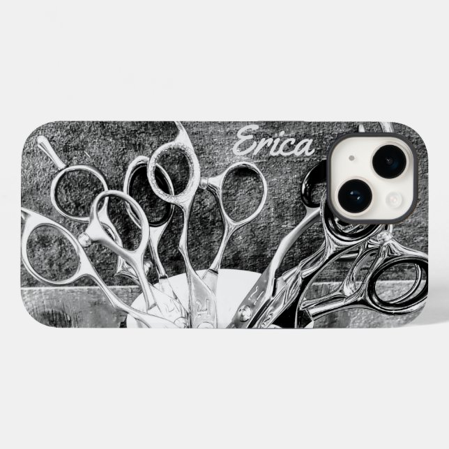 Personalized Scissors - Hair Stylist Phone Case (Back (Horizontal))