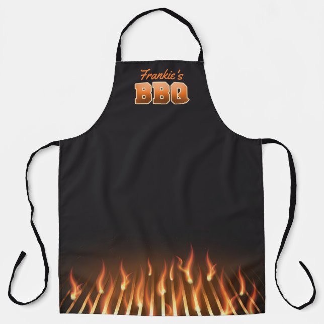 Personalized Scorchin BBQ Grillmaster Barbeque Apron (Front)
