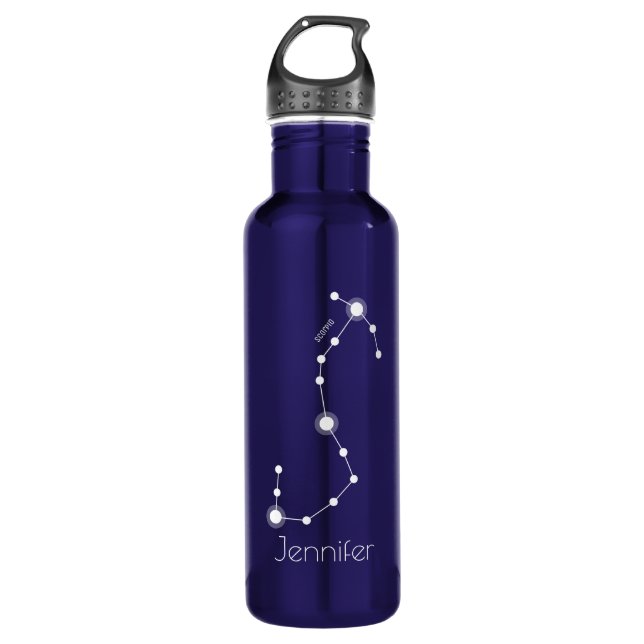Personalized Scorpio Zodiac Constellation 710 Ml Water Bottle (Front)