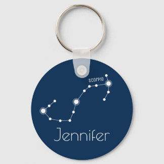 Personalized Scorpio Zodiac Constellation Keychain