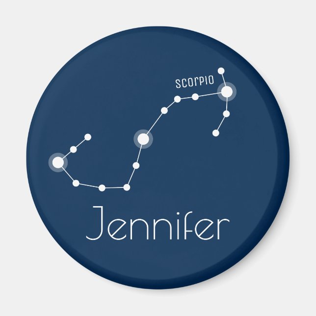 Personalized Scorpio Zodiac Constellation Magnet (Front)
