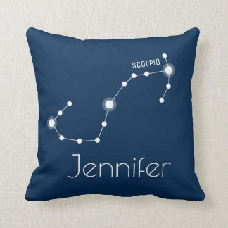 Personalized Scorpio Zodiac Constellation Throw Pillow
