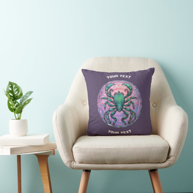 PERSONALIZED Scorpio ZODIAC SIGN  Throw Pillow (Chair)