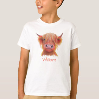 personalized Scottish Highland Hairy Cow T-Shirt