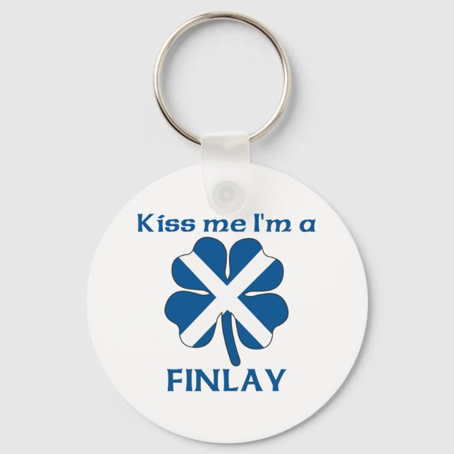 Personalized Scottish Kiss Me I'm Finlay Keychain (Front)