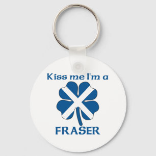 Personalized Scottish Kiss Me I'm Fraser Keychain