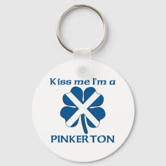 Personalized Scottish Kiss Me I'm Pinkerton Keychain