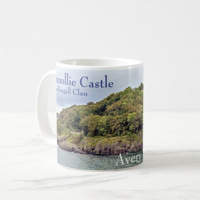 Personalized Scottish MacDougall Clan Castle Mug (Front Left)