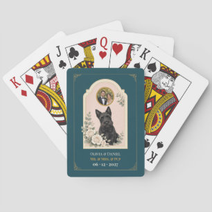 Personalized Scottish Terrier Wedding Favour Photo Playing Cards