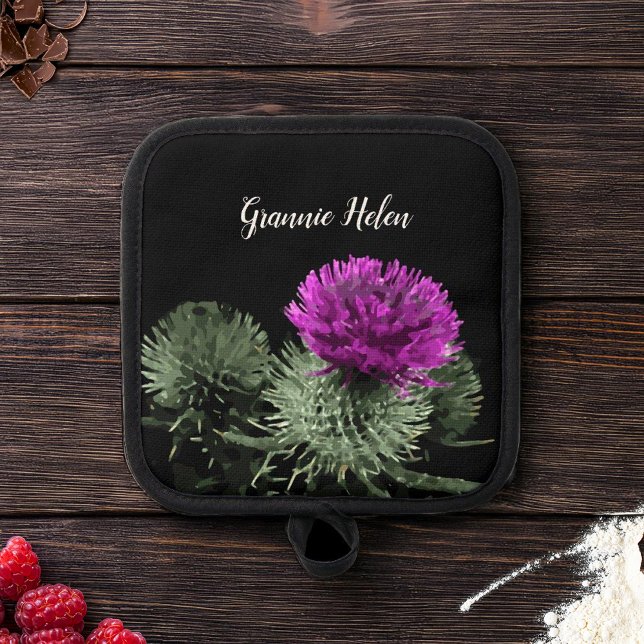Personalized Scottish Thistle Pot Holder (Creator Uploaded)