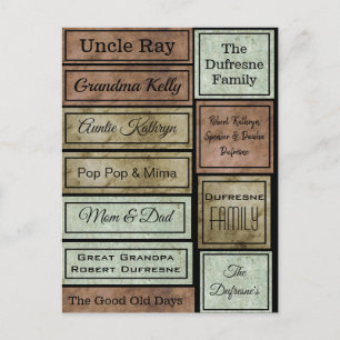 Personalized Scrapbook Labels Postcard