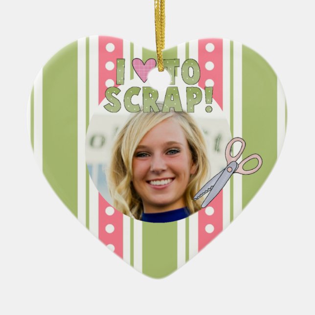 Personalized Scrapbooking Photo Ornament (Front)