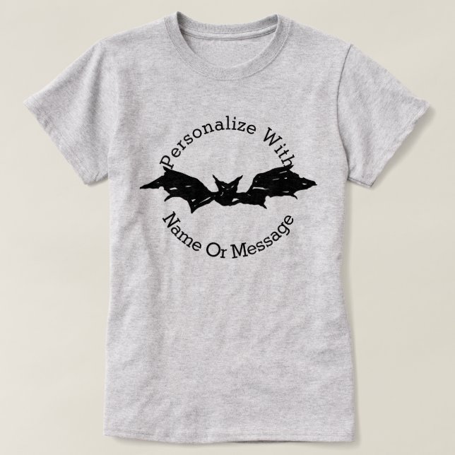Personalized Scribble Bat T-Shirt (Design Front)