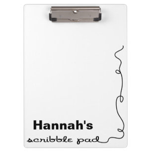 Personalized Scribble Pad Clipboard