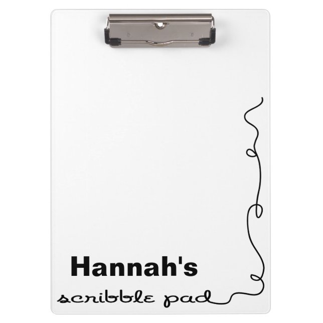 Personalized Scribble Pad Clipboard (Front)