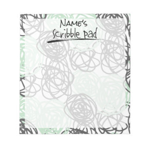 Personalized Scribble Pad (Mint/Charcoal)