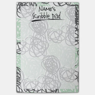 Personalized Scribble Pad (Mint/Charcoal) Post-it Notes