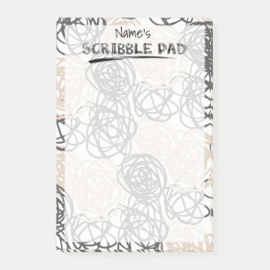 Personalized Scribble Pad (Tan/Charcoal) Post-it Notes