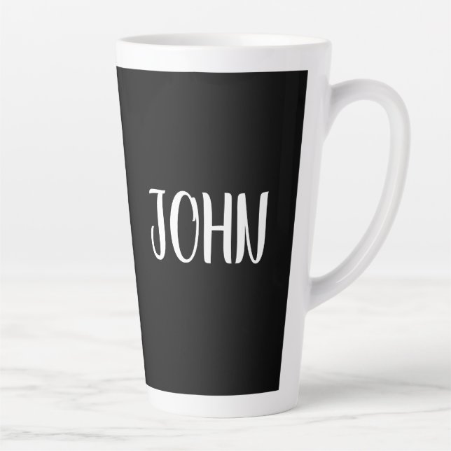 PERSONALIZED SCRIPT CUSTOM LATTE COFFEE MUG (Right)
