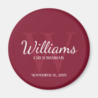 Personalized Script Groomsmen Name&Monogram