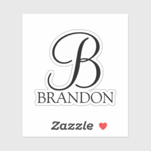 Personalized Script Monogram and Name