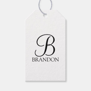 Personalized Script Monogram and Name Gift Tags