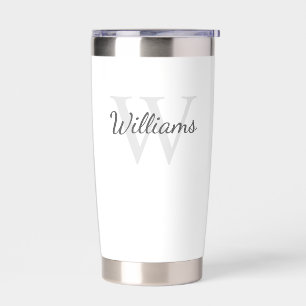 Personalized Script Monogram and Name Insulated Tumbler