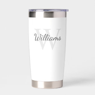Personalized Script Monogram and Name Insulated Tumbler
