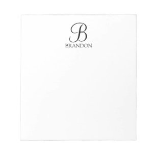 Personalized Script Monogram and Name Notepad