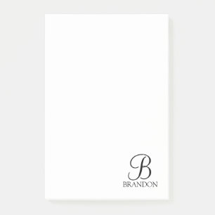 Personalized Script Monogram and Name Notepad