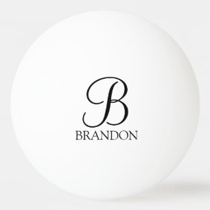 Personalized Script Monogram and Name Ping Pong Ball