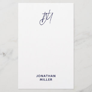 Personalized Script Monogram Stationery