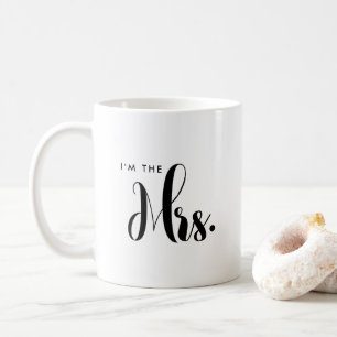 Personalized Script Mr and Mrs Bride Wedding Mug