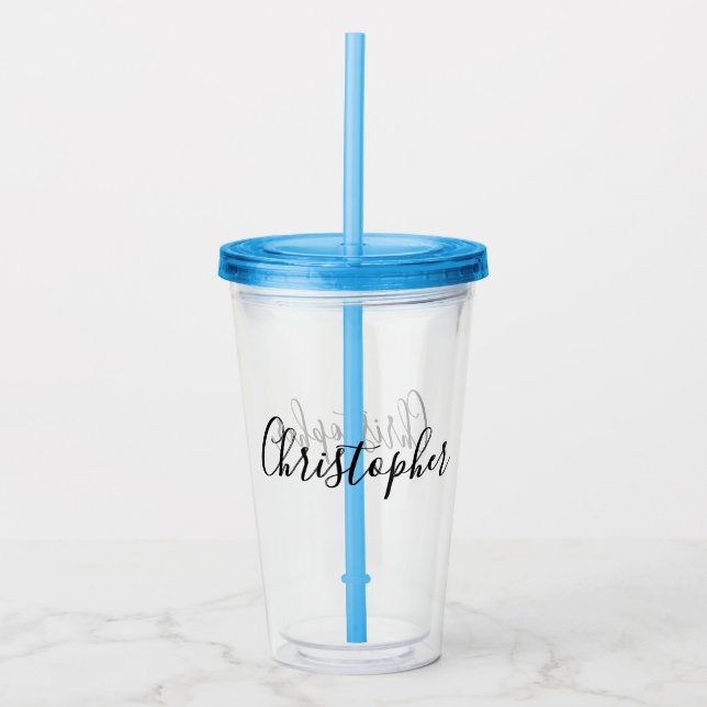 Personalized Script Name Acrylic Tumbler (Front)