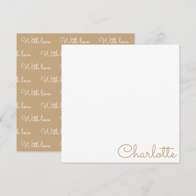 Personalized Script Name  Card (Front/Back)