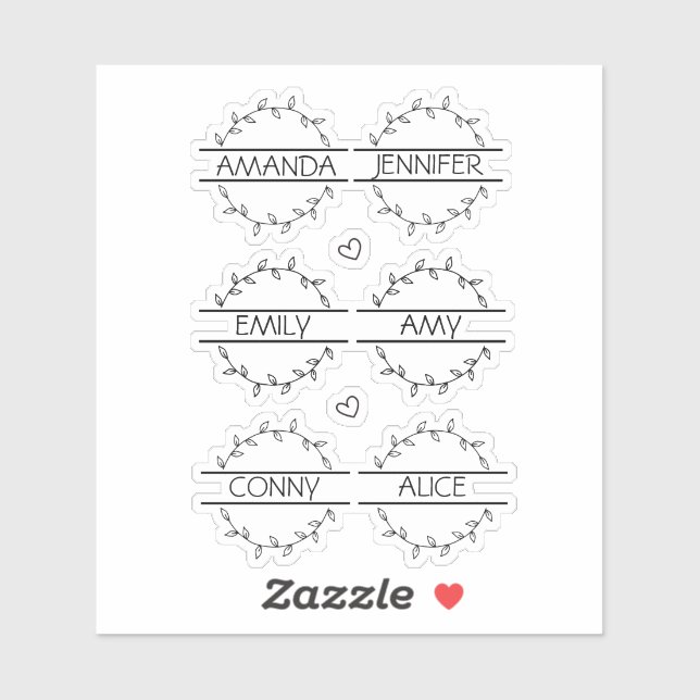 Personalized Script Name Clear (Sheet)