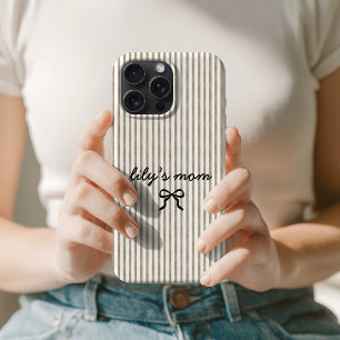 Personalized Script Name Coquette Mother’s Day Mom iPhone 15 Pro Case