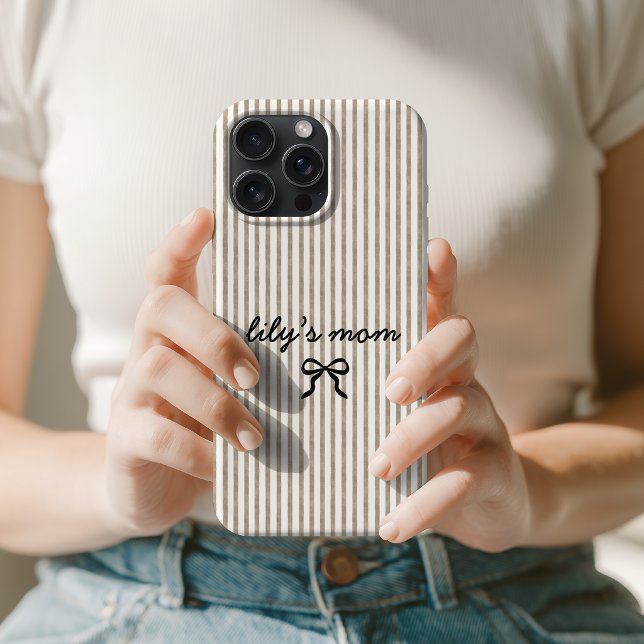 Personalized Script Name Coquette Mother’s Day Mom iPhone Case (Gift to Bride to Be | Custom Name Registered Nurse Phone Cover | Gift to Coworker)