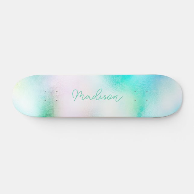 Personalized Script Name Cute Girly Skateboard (Horz)