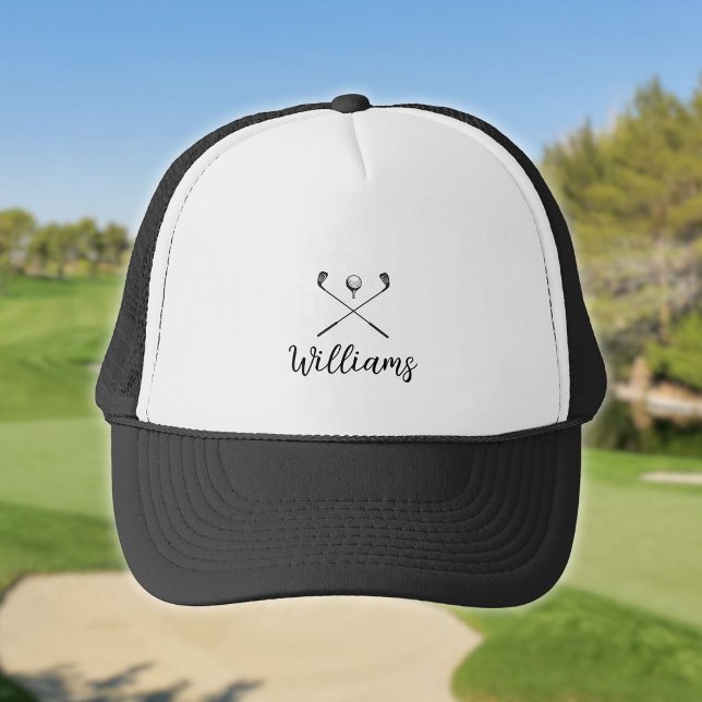 Personalized Script Name Golf Clubs Hat (Personalized Script Name Golf Clubs Hat)