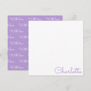 Personalized Script Name Note Card