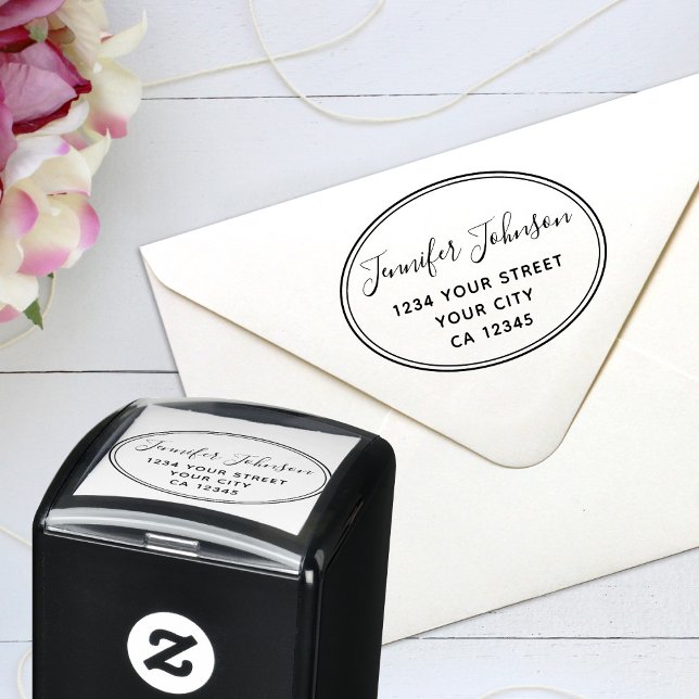 Personalized Script Name Return Address Self-inking Stamp (Creator Uploaded)