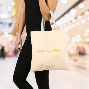 Personalized Script Name Tote Bag