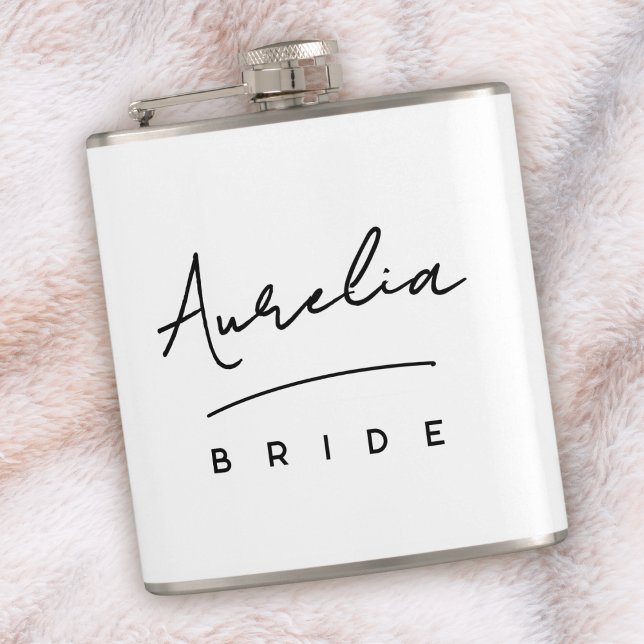Personalized Script Signature Name Bachelorette Hip Flask (Creator Uploaded)