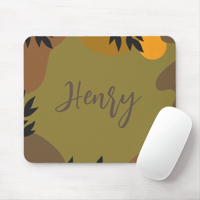 Personalized script Soldier colours Abstract green Mouse Pad (With Mouse)