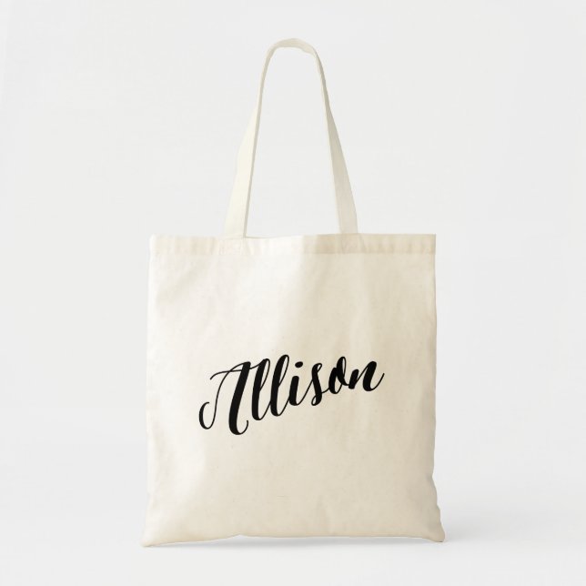 Personalized Script Tote Bag- Allison (Front)