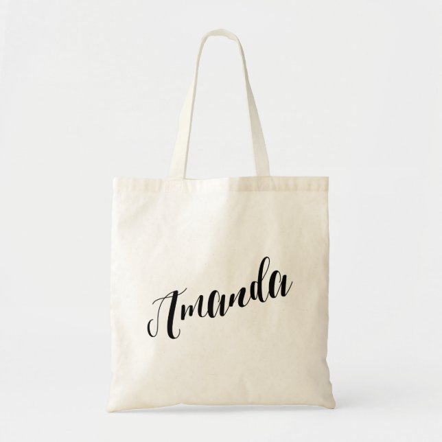 Personalized Script Tote Bag- Amanda (Front)