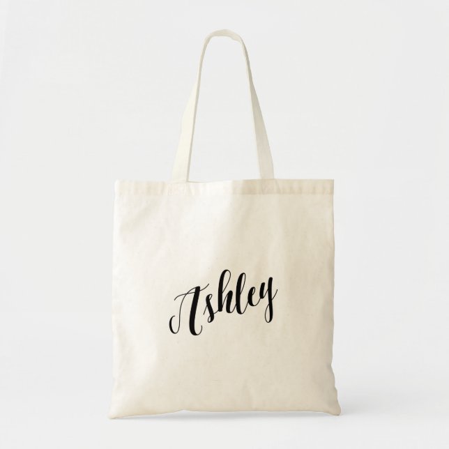 Personalized Script Tote Bag- Ashley (Front)